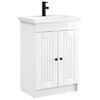 vidaXL Set de mobilier pentru baie Alb foarte lucios