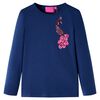 Tricou pentru copii cu m&acirc;neci lungi, bleumarin, 128