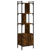vidaXL Bibliotecă cu ușă stejar fumuriu 44,5x30x154,5 cm lemn compozit