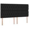 vidaXL Pat cu storage cu saltea Negru 200 x 200 cm Piele artificială