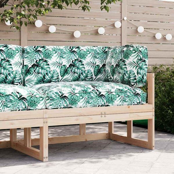 vidaXL Set de perne pentru palet Floral 3 pcs Model Frunză Verde