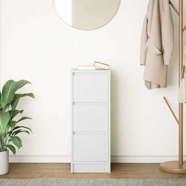 vidaXL Bufetă albă 29,5x34x76 cm din lemn prelucrat