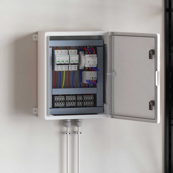 vidaXL Dulap de control Gri 47 x 20 x 60 cm Plastic ABS