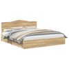 vidaXL Pat cu storage Stejar Sonoma 180 x 200 cm Lemn prelucrat