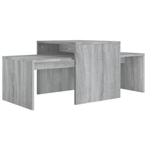 vidaXL Set măsuță de cafea, gri sonoma, 100x48x40 cm, lemn prelucrat