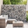 vidaXL Perete gabion cu capace, 300 x 30 x 200 cm, oțel galvanizat
