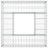 vidaXL Pat ridicat din gabion Argintiu 80 x 80 x 20 cm Oțel Galvanizat