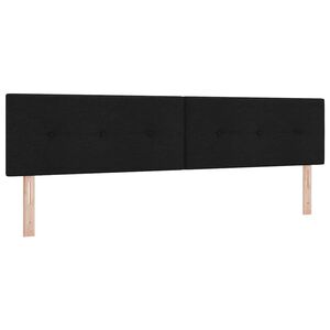 vidaXL Tăblie cap cu headboard Negru 200 cm țesătură