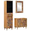 vidaXL Set de mobilier pentru baie 3 pcs natural Lemn de mango solid