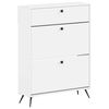 vidaXL Dulap pentru pantofi BREDA 78 x 24 x 103 cm Lemn prelucrat Alb