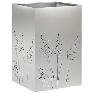 vidaXL Vază pentru Grădină Argintiu 50 x 50 x 75 cm Oţel inoxidabil