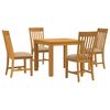 vidaXL Set de dining 5 buc. Bej Lemn de stejar masiv