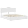 vidaXL Pat cu storage cu headboard Alb 180 x 200 cm Lemn compozit