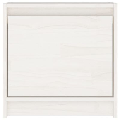 vidaXL Noptiere, 2 buc., alb, 40x30,5x40 cm, lemn masiv de pin