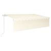 vidaXL Copertină retractabilă manual cu stor, crem, 6x3 m