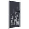 vidaXL Poartă de grădină antracit 100x200 cm oțel model iarbă