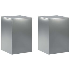 vidaXL Suport pentru plante 2 pcs Argintiu 40 x 40 x 60 cm