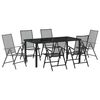 vidaXL Set de masă pentru grădină 7 pcs Antracit