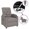 vidaXL Fotoliu rabatabil electric, gri taupe, material textil