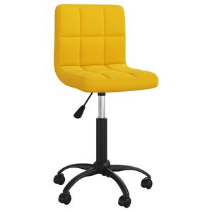 vidaXL Scaun de birou pivotant, galben muștar, catifea