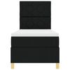 vidaXL Pat cu arcuri cu saltea cu headboard Negru 80 x 200 cm țesătură