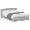 vidaXL Cadru de pat cu depozitare cu headboard Sonoma gri 140 x 200 cm