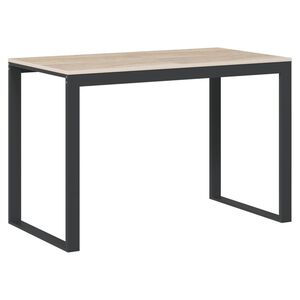 vidaXL Birou de calculator, negru/stejar, 110x60x73 cm, lemn prelucrat
