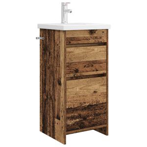 vidaXL Mobilă de baie cu chiuvetă Lemn vechi 42 x 40 x 84,5 cm