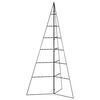vidaXL Brad de Crăciun din metal pentru decor, negru, 140 cm