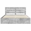vidaXL Cadru de pat cu headboard Beton 180 x 200 cm Lemn de pin masiv