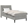 vidaXL Cadru de pat cu saltea Gri deschis 90 x 190 cm Catifea