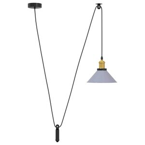 vidaXL Lampă suspendată reglabilă pe &icirc;nălțime E27 gri lucios metal