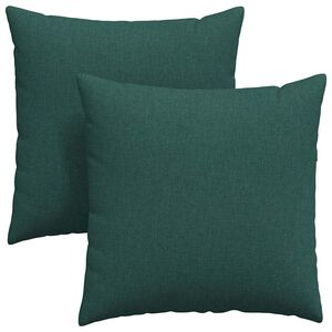 vidaXL Perne pentru canapea 2 pcs Verde &icirc;nchis 80 x 80 cm țesătură