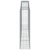 vidaXL Coșuri gabion arcuite 9 buc, 400x50x180/200 cm, fier galvanizat