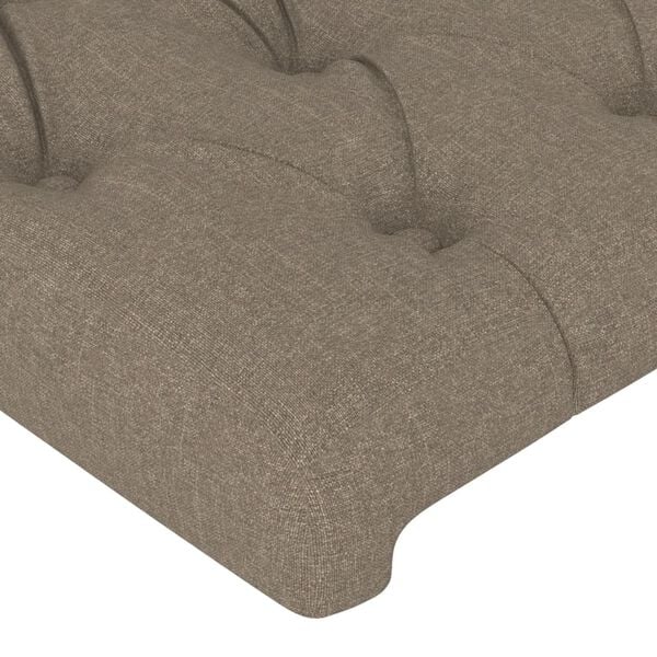 vidaXL Tăblii de pat, gri taupe, 180x7x78/88 cm, textil