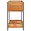 vidaXL Jardinieră grădină cu raft 110x45x80cm lemn masiv acacia/oțel