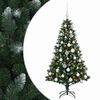 vidaXL Brad de Crăciun artificial cu globuri 120 cm 150 LED-uri
