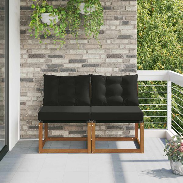 vidaXL 2 Bucată Canapea centrală pentru exterior