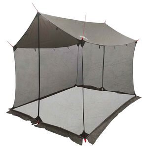 vidaXL Cort de camping cu pereți din plasă Culoare Maro Gri