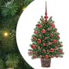 vidaXL Brad de Crăciun artificial cu 150 LED Verde 75 cm PE și PVC