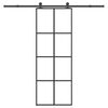 vidaXL Ușă glisantă cu set feronerie, 76x205 cm, sticlă ESG/aluminiu