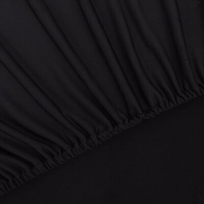 vidaXL Husă elastică pentru canapea poliester jerseu, negru