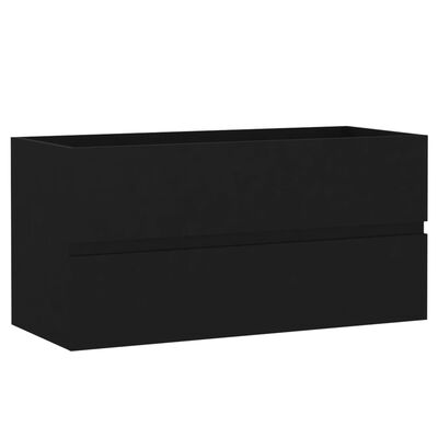 vidaXL Dulap de chiuvetă, negru, 90x38,5x45 cm, PAL