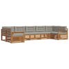 vidaXL Set de canapele de exterior 7 pcs Gri natural și deschis