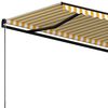vidaXL Copertină retractabilă manual, galben și alb, 350x250 cm