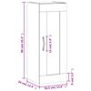 vidaXL Dulap de perete, gri sonoma, 34,5x34x90 cm, lemn prelucrat