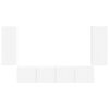 vidaXL Set Dulap pentru Televizor Montat pe Perete Pe perete 4 pcs Alb