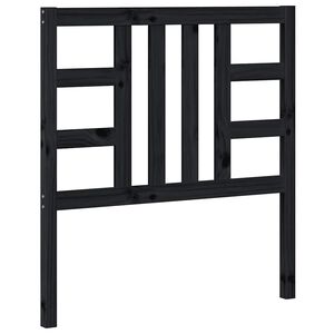 vidaXL Tăblie de pat, negru, 96x4x100 cm, lemn masiv de pin