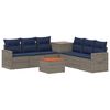vidaXL Set de canapea 8 buc. Gri și albastru marin 55 x 55 x 37 cm