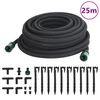 vidaXL Furtun poros de grădină, negru, 0,6", 25 m, cauciuc